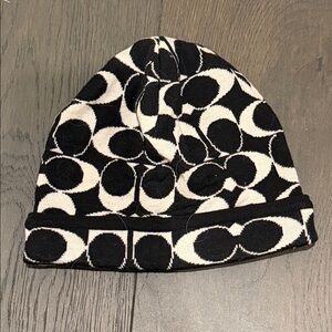 Authentic Coach Monogram Black and White Hat
